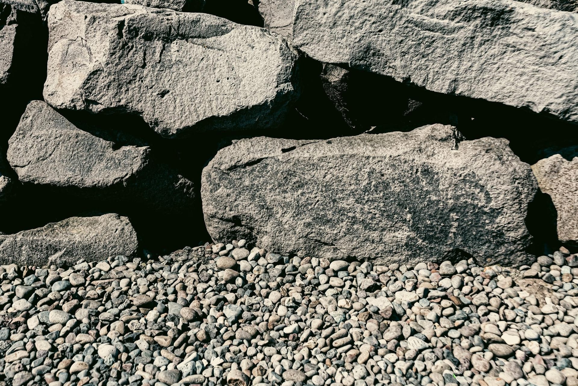 Natural stone garden fountain in a quiet garden setting